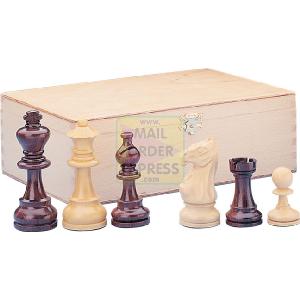 Gibson s Varnished Wooden Chessmen 2 1 2 Inch King