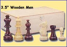 Gibson s Varnished Wooden Chessmen 3 5 Inch