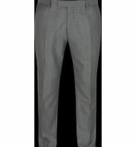 Gibson Silver Grey Slim Fit Trousers 36L Silver