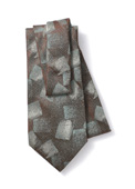 Gieves and Hawkes FADED SQUARE ON STRIPE TIE