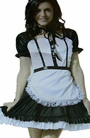 Gift Tower Adult (Ladies) Fancy Dress Costumes, Brilliant for Parties and Halloween, Assorted Styles including Nurse, Marine Corps, and Egyptian Queen. Will Fit Up to size 14 Maximum. (French Maid)