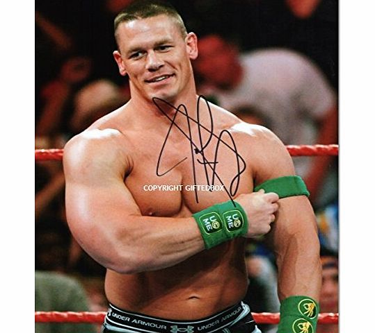 GIFTEDBOX LIMITED EDITION JOHN CENA WRESTLING SIGNED PHOTO   CERT PRINTED AUTOGRAPH SIGNATURE SIGNED SIGNIERT AUTOGRAM WWW.GIFTEDBOX.CO.UK