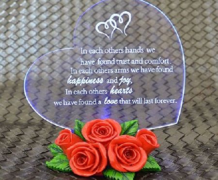 Giftgarden LED Gift Ornament Heart with Roses for Friend Gifts