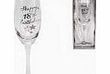 18th Birthday Stars Champagne Flute Glass Gift