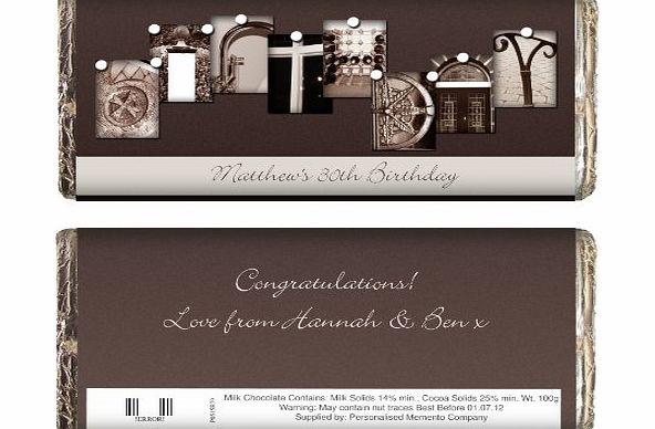 Personalised Affection Art Birthday Chocolate Bar Great Gift for Boys Brother Son Men Dad Grandad Teenagers Christmas