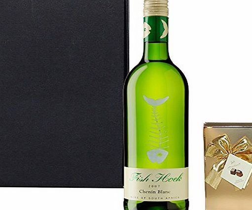 South African White Wine amp; Chocolates Gift Set with Hand Crafted Gifts2Drink Tag