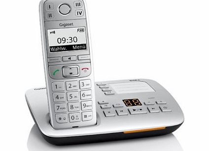 Gigaset E500A Big Button Single DECT Cordless Phone with SOS Function and Hearing Aid Compatibility - Silver