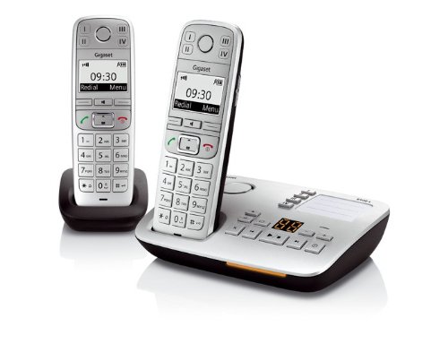 E500A Big Button Twin DECT Cordless Phone with SOS Function and Hearing Aid Compatibility - Silver