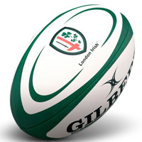 London Irish Rugby Ball - Green/Navy -