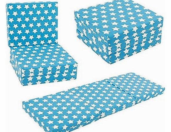 Gilda BLUE STARS Kids Folding Chair Bed Futon Guest Z bed Childrens Chairbed