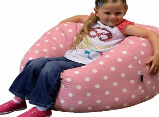 Gilda Childrens Bean Bag PINK SPOTS COTTON - ideal kids Beanbag Chair Great Extra Seating other colors available in our Amazon store