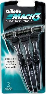 Gillette, 2041[^]10087103 Mach 3 Disposable Razors - 3 Pack