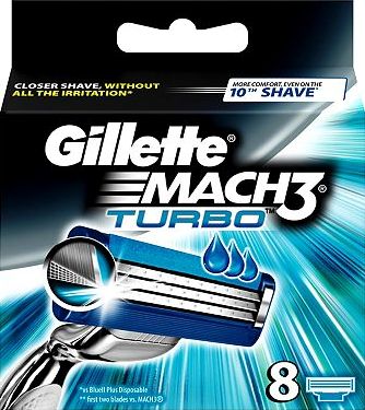Gillette, 2041[^]10023068 Mach 3 Turbo Replacement Razor Blades