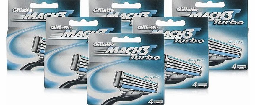 Mach3 Turbo Blades 6 Pack (24 Cartridges)