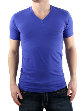 Glazed Blue Deepa V Neck T-Shirt