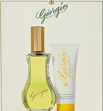 Giorgio Beverly Hills Yellow Eau de Toilette Spray Gift Set 90 ml with Body Moisturizer 50 ml