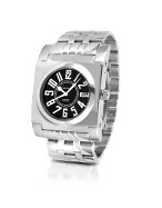 Giovine Domino Black Dial Stainless Steel Automatic Watch