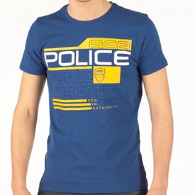 883 Police Mens Elmonte Graphic T-Shirt Electric