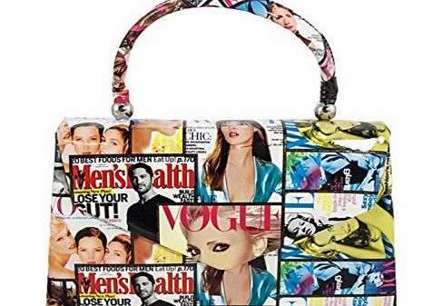 Girly Handbags Womens Newspaper Magazine Print Clutch Bag Handle Elegant Retro Vintage Shoulder Fashion Designer Casual