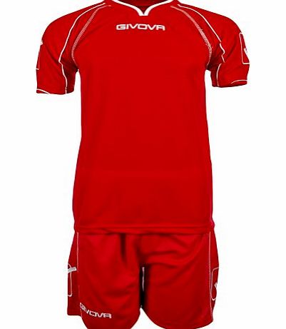 Givova Football Jersey Set Short Kit Capo Red L