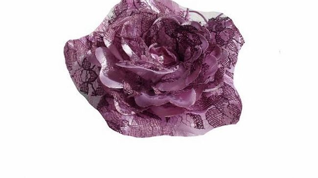 Glamour Girlz 3.5 Inch Glitter Hair Flower Clip Fascinator Lilac Purple Christmas Stocking Filler Gift Idea