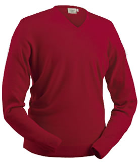 glenbrae Golf Sweater Fine Merino Cardinal
