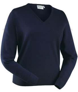 Ladies Golf Sweater Fine Merino Navy