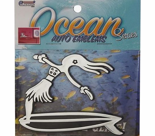 Gliders USA Hula Girl Auto Emblem - Chrome
