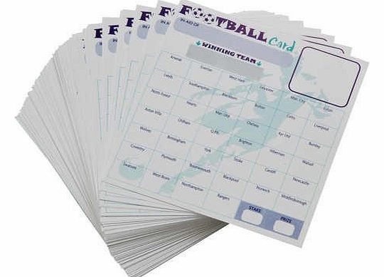 Glitz Distribution 100 Fundraising Charity Football Scratch Cards 40 Team B199a