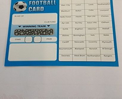 Glitz Distribution 50 Fundraising Charity Football Scratch Cards 40 Team B199a