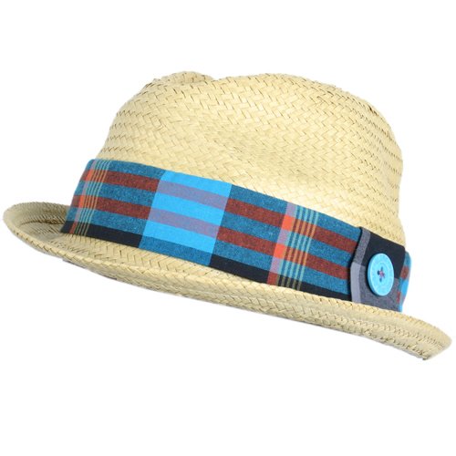GLOBE Plaid Band Bowler Hat