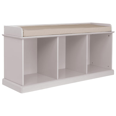 Abbeville Storage Bench, Stone (with Natural