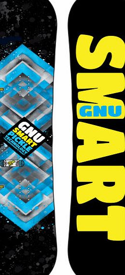 Gnu Mens Gnu Smart Pickle Wide Snowboard - Multi