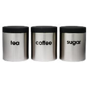 Cook stainless steel canister set, 3 pack