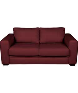 Create Torino Leather Sofa Bed - Red