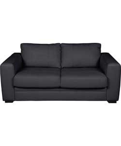 Create Torino Premium Leather Sofa Bed - Black