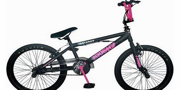 Rooster Go Easy Kids Bmx Bike 20`` Alloy Wheels 11`` Frame Black Pink Gyro RS12
