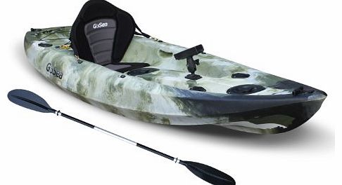 Go Sea GoSea Angler Stealth Single Sit-On Fishing Kayak Ultimate Bundle in Camo