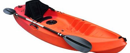 GoSea Pioneer Single Sit-On Kayak. Deluxe Bundle - Red and Orange