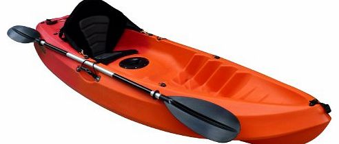GoSea Pioneer Single Sit-On Kayak with Ultimate Seat and Paddle Red and Orange