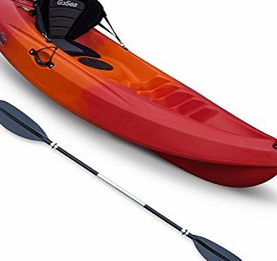 Go Sea Pioneer Single Sit On Top Kayak Ultimate Bundle Red/Orange/Red