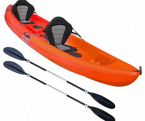 Go Sea Voyage Double Sit-On Kayak with Paddle and Ultimate Seat Red and Yellow