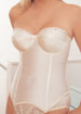 Bridal Smooth underwired basque with detachable suspenders