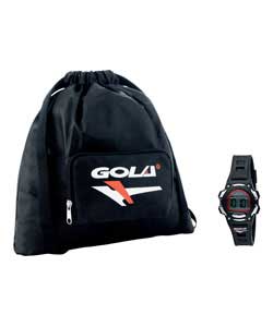 Gola Boys LCD Watch Set with Dog Tag and Rucksack