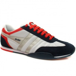 Gola Male Brisk Manmade Upper Fashion Trainers in White and Navy