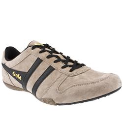Male Chase Suede Upper Fashion Trainers in Beige