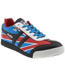 Gola Male Tado Harrier Leather Upper Fashion Trainers in Black and Red
