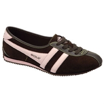 Gola Sports Chocolate Pink Credit Suede Trainer