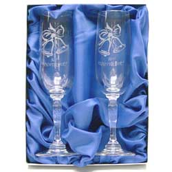 Gold Anniversary Crystal Flutes