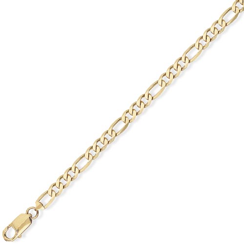 5.5 inch Childs Premium 3   1 Figaro Bracelet In 9 Carat Yellow Gold